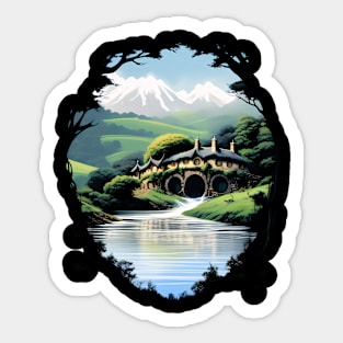 A hobbit house Sticker